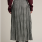 Crossway Plaid Smocked Midi Skirt