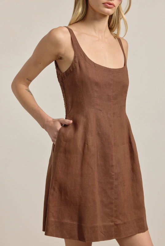 Fresh Leaves Mini Dress