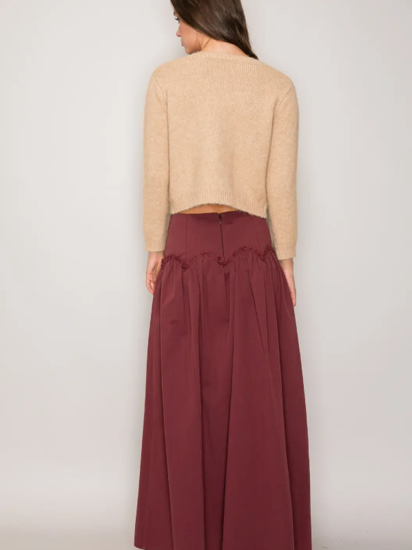 Kate Lettuce Trim Maxi Skirt
