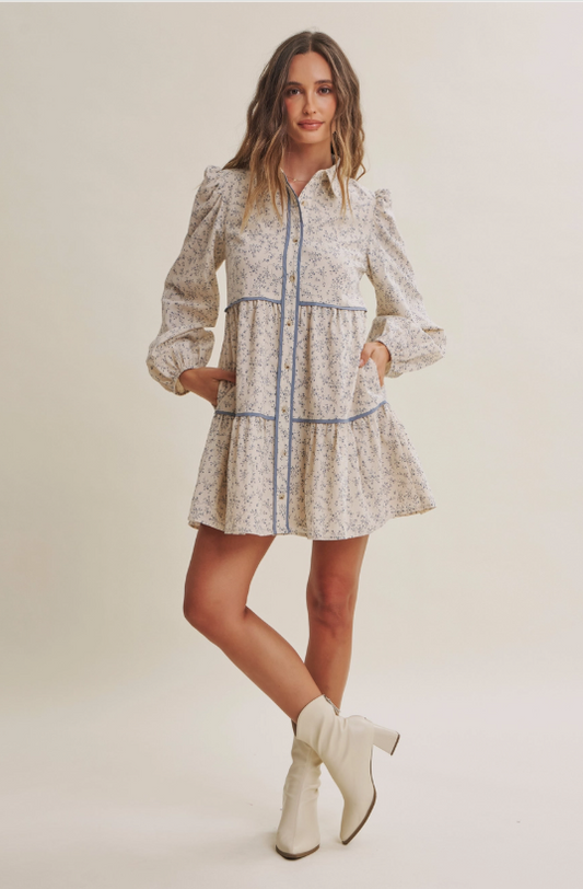 Autumn in Bloom Midi Dress