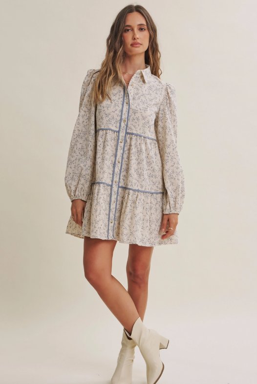 Autumn in Bloom Midi Dress