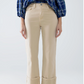 Ecru Straight Leg Pants