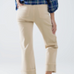 Ecru Straight Leg Pants