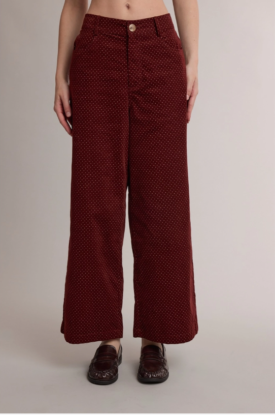 Brick Mini Polka Dot Slacks