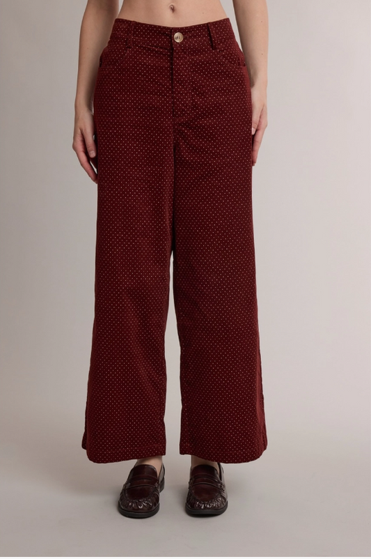 Brick Mini Polka Dot Slacks