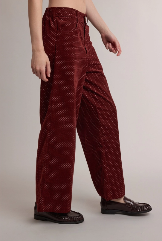 Brick Mini Polka Dot Slacks