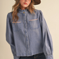 Georgia Embroidered Denim Top