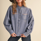Georgia Embroidered Denim Top