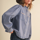 Georgia Embroidered Denim Top