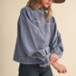 Georgia Embroidered Denim Top