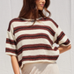 Mocha Knit Striped Top