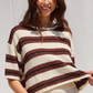 Mocha Knit Striped Top