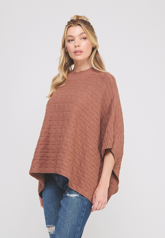 Autumn Breeze Knitted Poncho