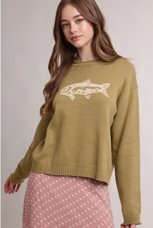 What a Catch Graphic Sweater