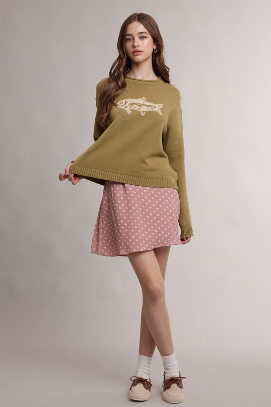 What a Catch Graphic Sweater
