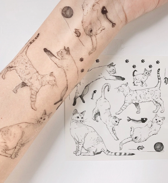 Cat Temporary Tattoo