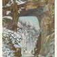 Natural Bridge in Winter Vintage Postcard