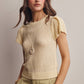 Ivory Puff Sleeve Knit Top