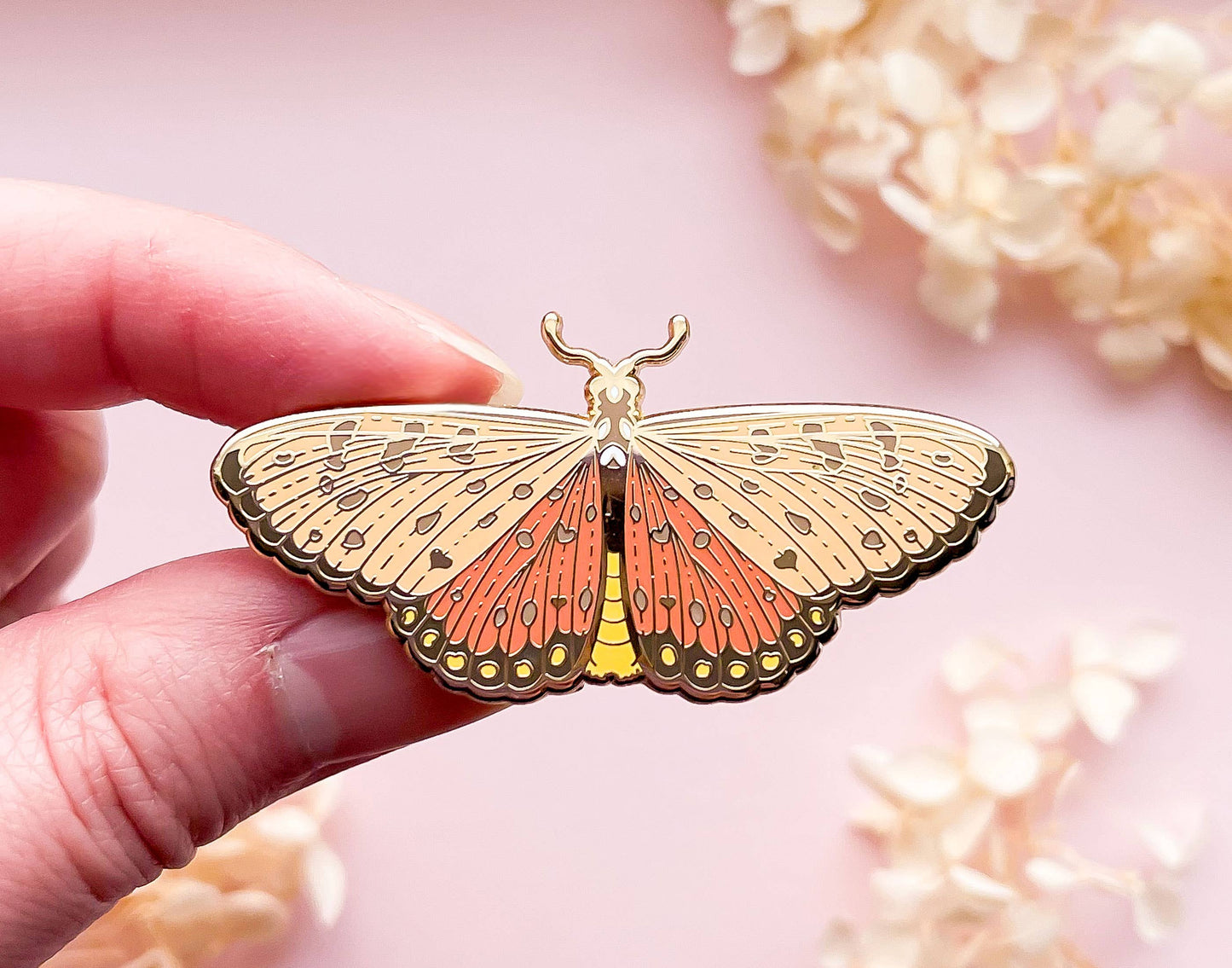 Tawny Coster Butterfly Enamel Pin