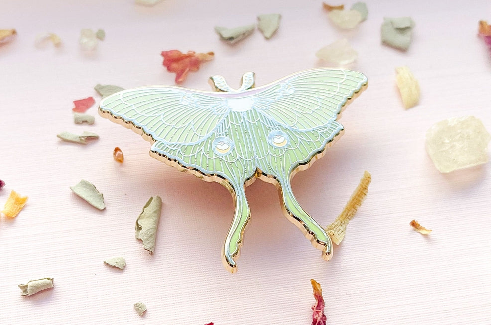 Luna Moth Enamel Pin