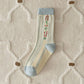 Dashing Herringbone Sage + Brown Socks