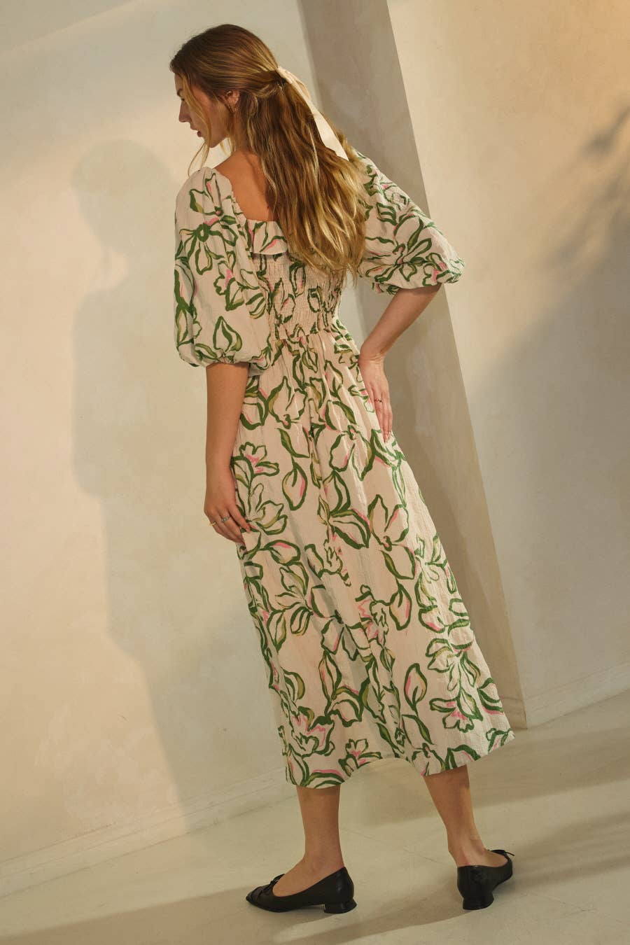 Garden Imprints Midi Dress