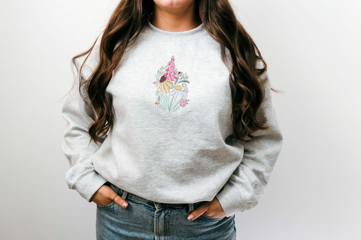 Wildflower Bunch Embroidered Sweatshirt