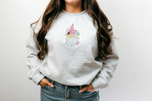 Wildflower Bunch Embroidered Sweatshirt