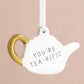 "Tea-riffic" Ceramic Teapot Ornament