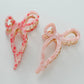 Sabrina Rosé Bow Claw Clip