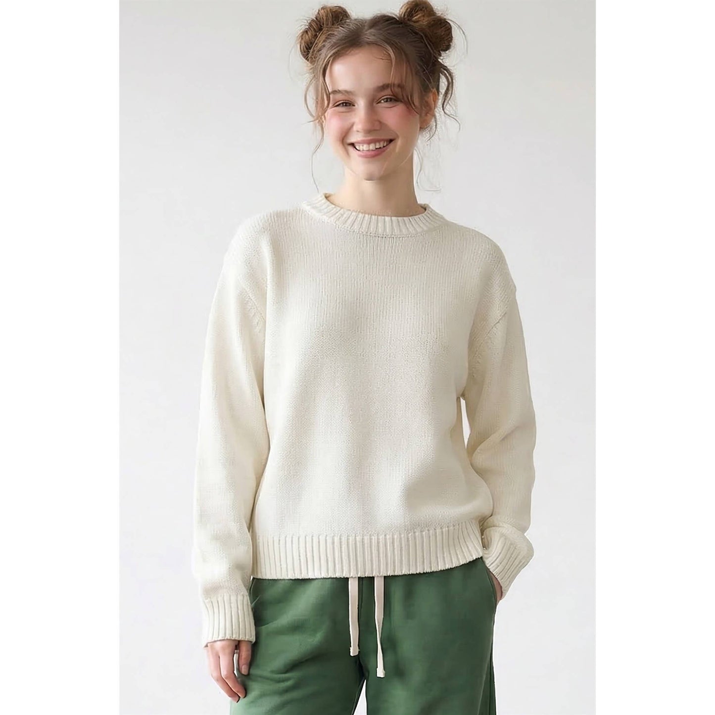 Jasmine Cotton Crewneck Sweater
