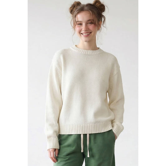 Jasmine Cotton Crewneck Sweater