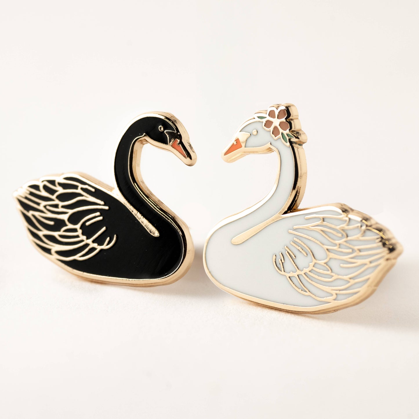 Swans in Love Pin Set