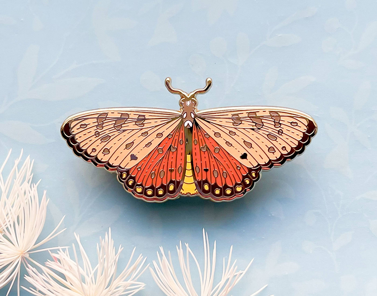 Tawny Coster Butterfly Enamel Pin