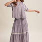 Townhomes Striped Smocked Maxi Skirt