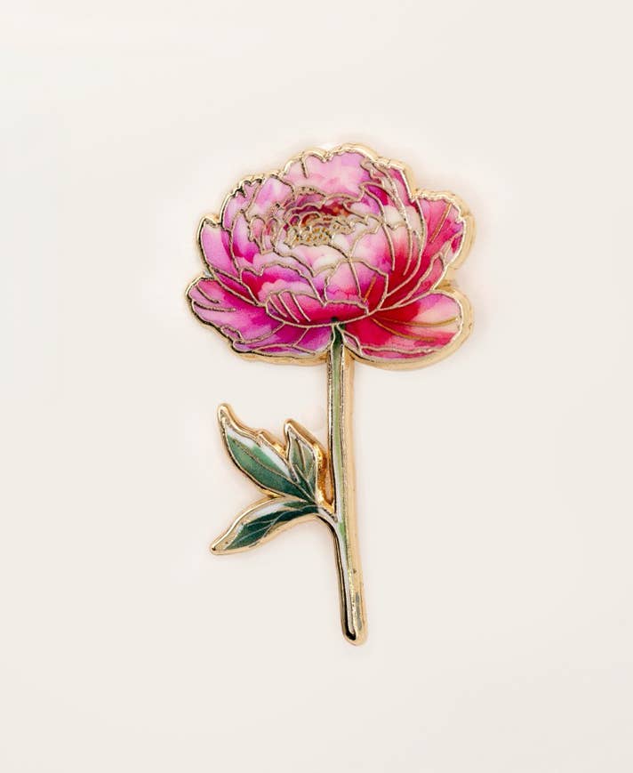 Peony Enamel Pin