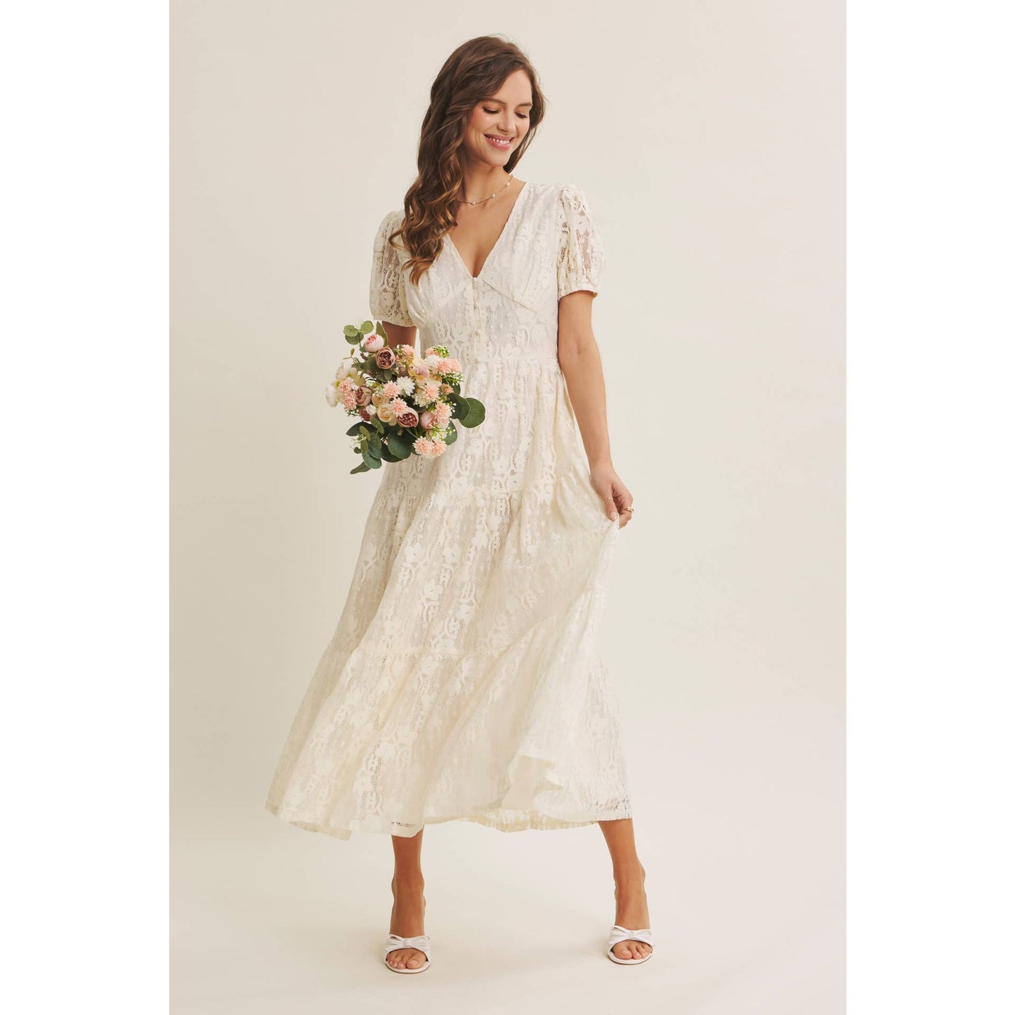 Meaningful Moments Tiered Midi Dress