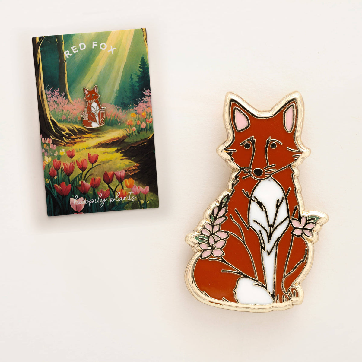Forest Fox Enamel Pin