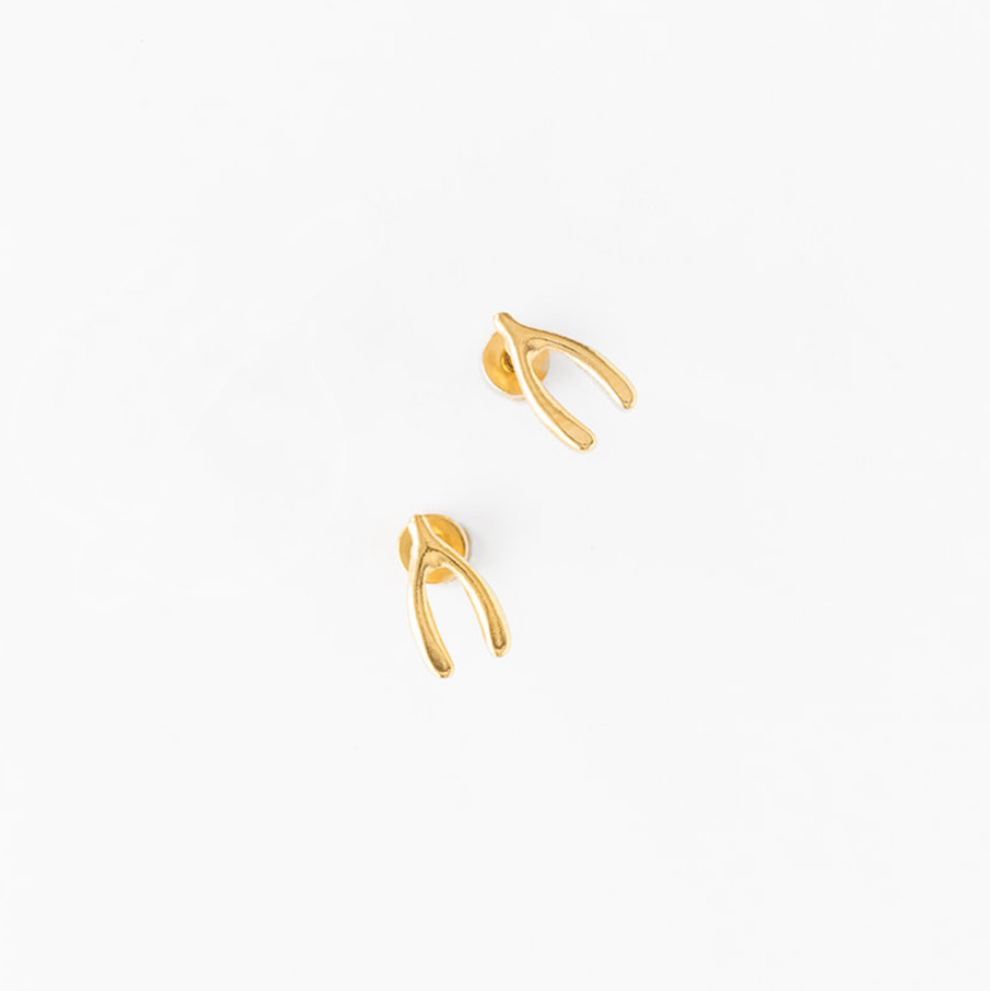 Wishbone Stud Earrings