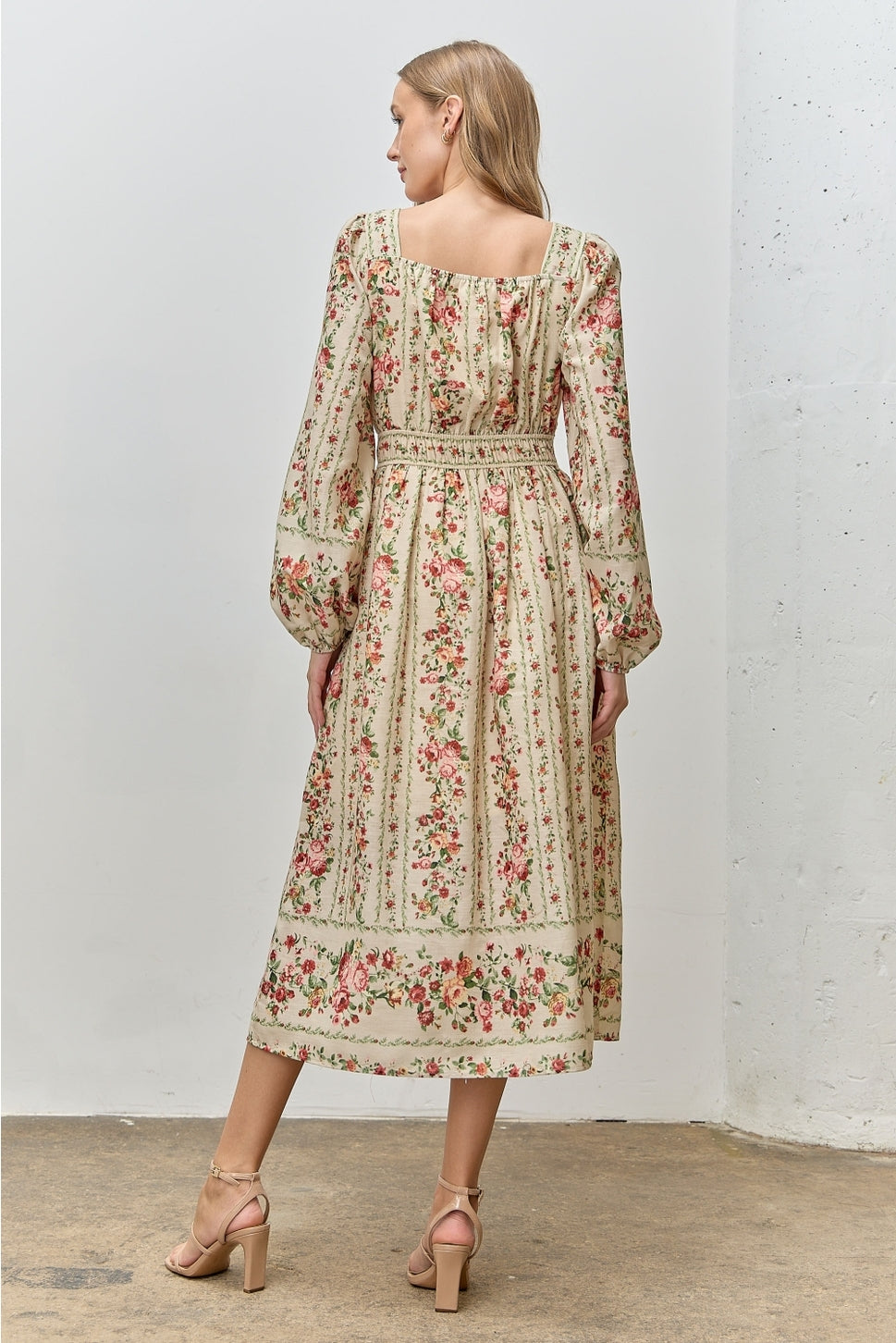 Beamin' Bohemian Floral Midi Dress