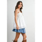Carmelita Eyelet Trim Cami Top