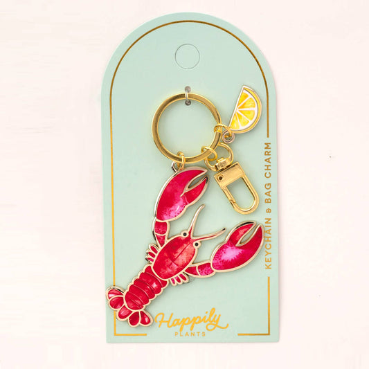 Lobster & Lemon Keychain & Bag Charm