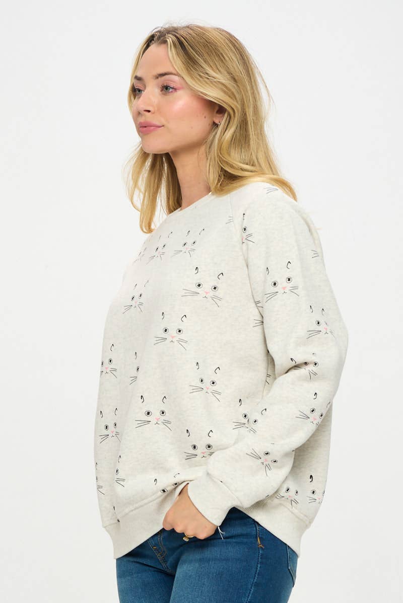 Cat Face Sweatshirt
