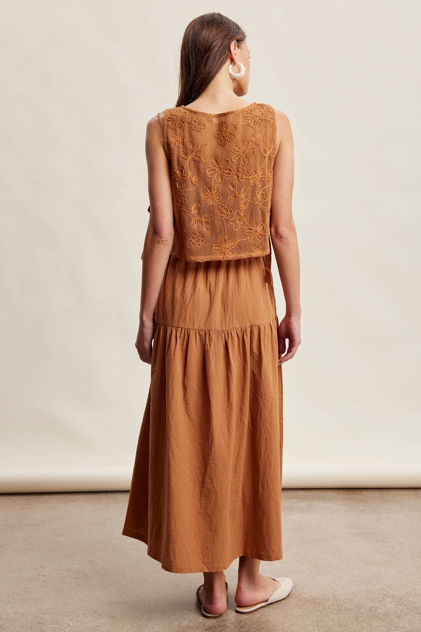 Willows Embroidered Lace Vest