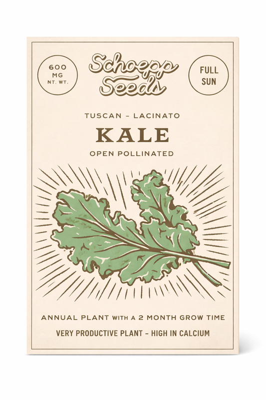 Lacinato Heirloom Garden Seed Packets