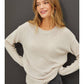 Cream Crewneck Boyfriend Sweater