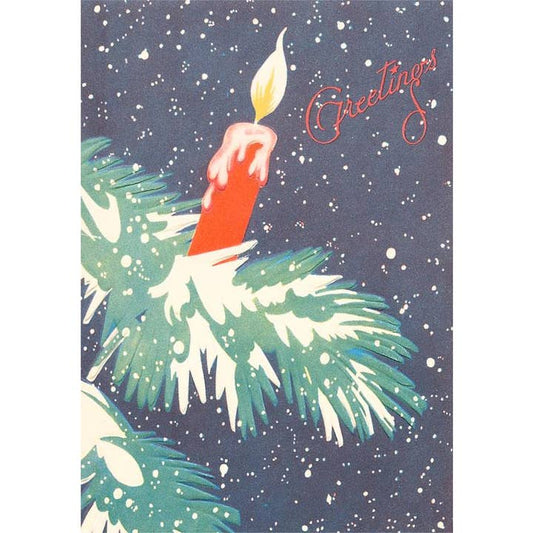 Snowfall and Cheer Vintage Holiday Postcard