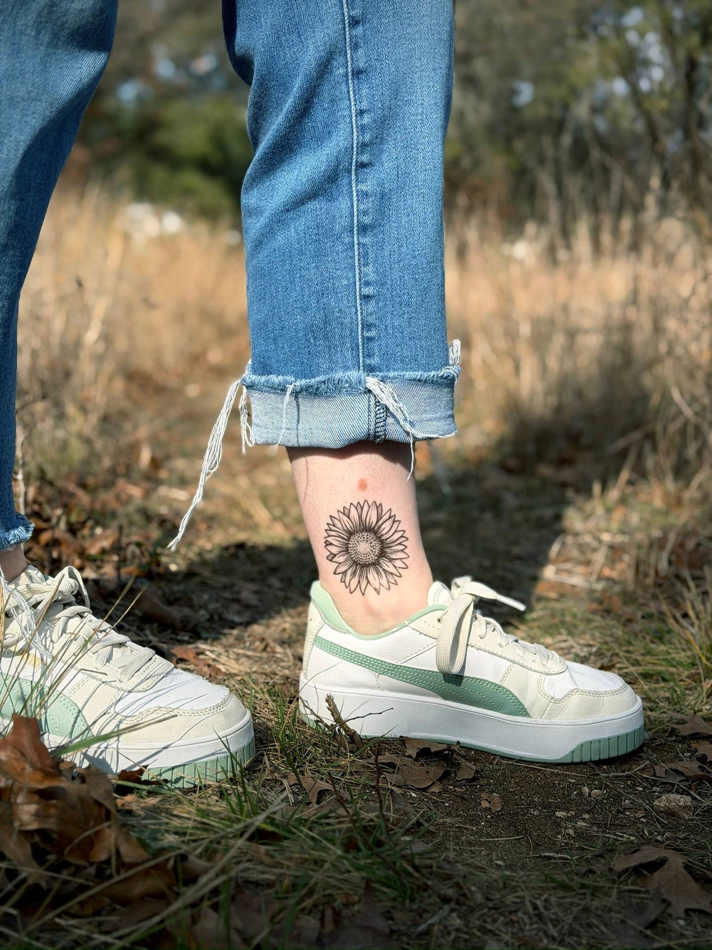 Sunflower Temporary Tattoo