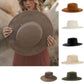 Vegan Suede Flat-Brim Hat - Taupe