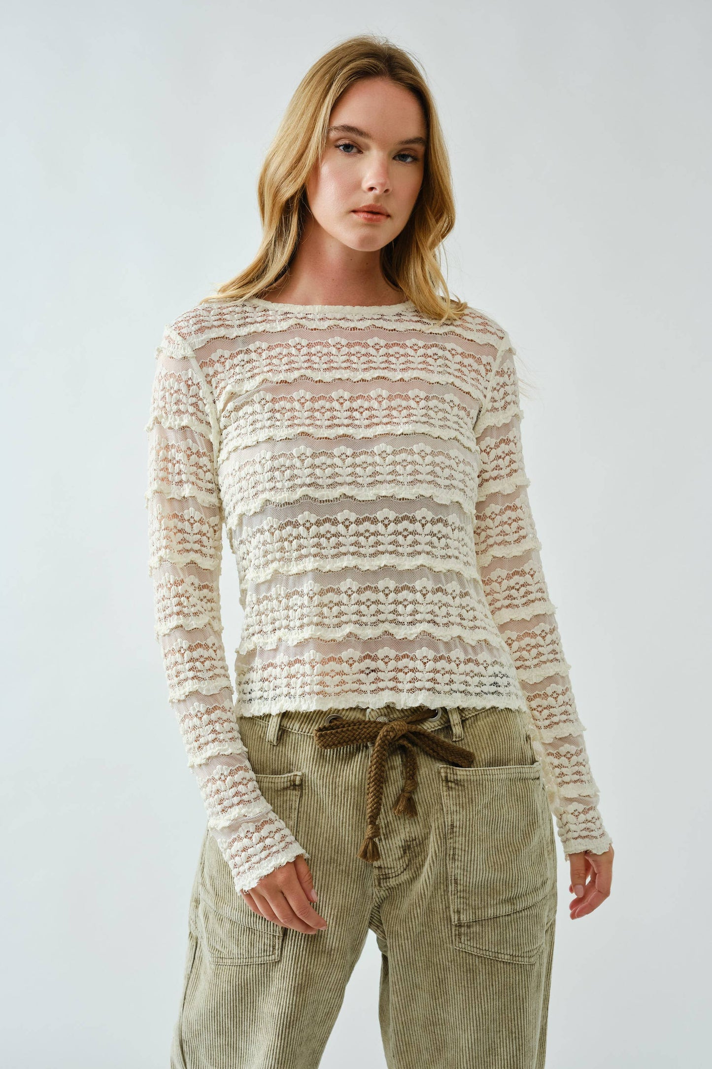 Lovely Lace Long-sleeved Top